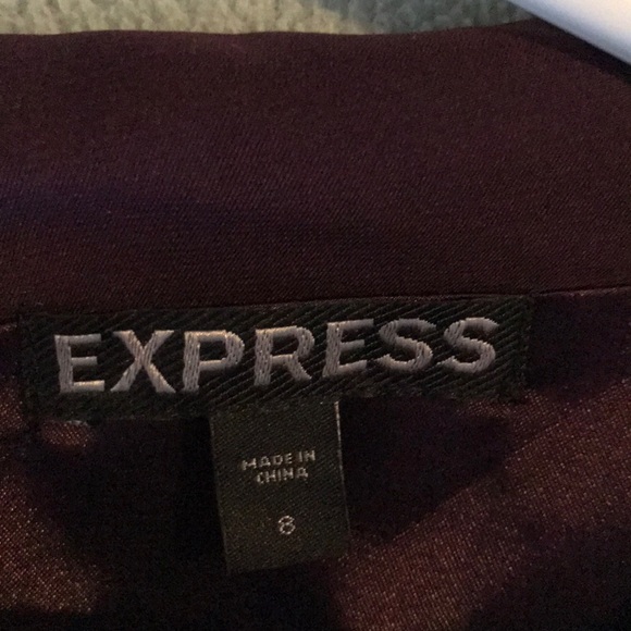 Express Plum Ruched Sheath Dress size 8 - Picture 6 of 7